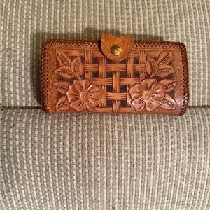 Handcrafted Brown Leather Clutch